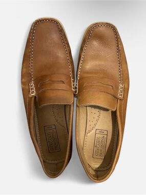 Mercanti Fiorentini Men’s Brown Leather Penny Loafers
